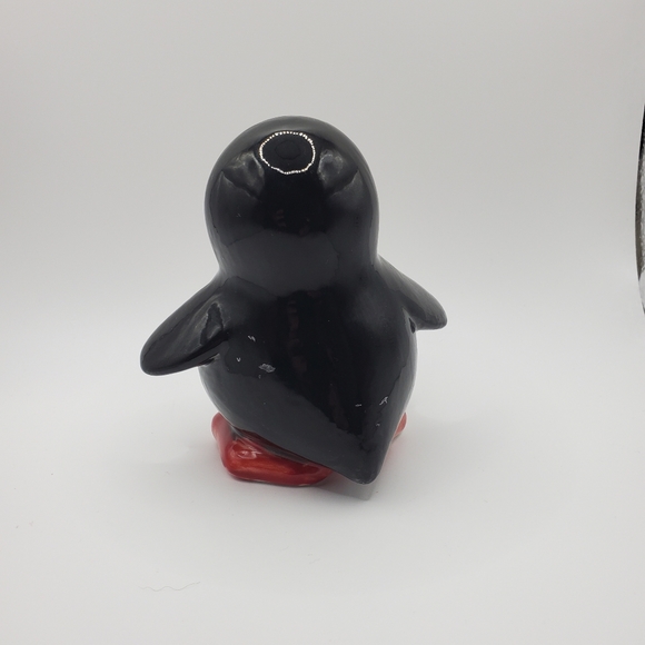 Ceramic Penguin Figurine Artist Piece Multicolored Adorable Paperweight - Picture 2 of 9